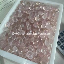 Moçambique Star Flash Rose Quartz Tumbled Stones Presenter Högklassigt Vackert Genomskinligt Naturlig Asterism Rosa Kärlek Healing Kristall Ädelsten Tumblestones 20-30mm