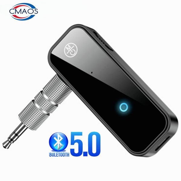 Adaptadores MP3 / 4 Bluetooth 5.0 Transmisor Receptor 2 en 1 Jack Adaptador inalámbrico Adaptador AUX de audio de 3,5 mm para audio de automóvil Música Aux Auricular manos libres 230701