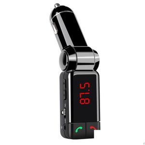 Transmetteurs Mp3 / 4 FM BC06 Kit de voiture Bluetooth Transmetteur mains sans fil Récepteur de musique LCD Lecteur MP3 Double chargeur USB Radio privée Dhsqh