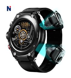 Écouteurs MP3 montre intelligente TWS écouteurs lecteur de musique montre intelligente pour Samsung et IOS Apple iphone Bluetooth Watches7718683