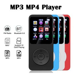 Lecteurs MP3 MP4 Écran couleur 1,8 pouces Mini lecteur MP3 Bluetooth E-book Sports MP3 MP4 FM Radio Walkman Lecteurs de musique pour étudiants pour Win8XPVISTA 230922