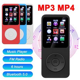 MP3 MP4-spelers 1,8 inch MP3 MP4-muziekspeler Drukknop Bluetooth 5.0 E-book Sport FM-radio Student Walkman voor Windows XPVISTAWindows 8 230922