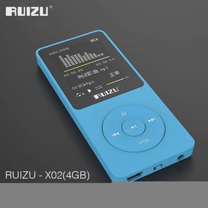 Mp3 mp4 spelers 100% originele Engelse versie ultradunne met 4 GB opslag en 1,8 inch scherm Ruizu x02 muziek audio 221101