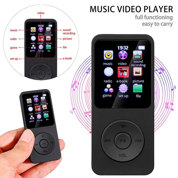 Lecteurs MP3 MP4 18 pouces Mini WalkmanPlayer multilingue Bluetooth 50 lecteur de musique étudiant USB 20 prise 35mm pour Windows 231030