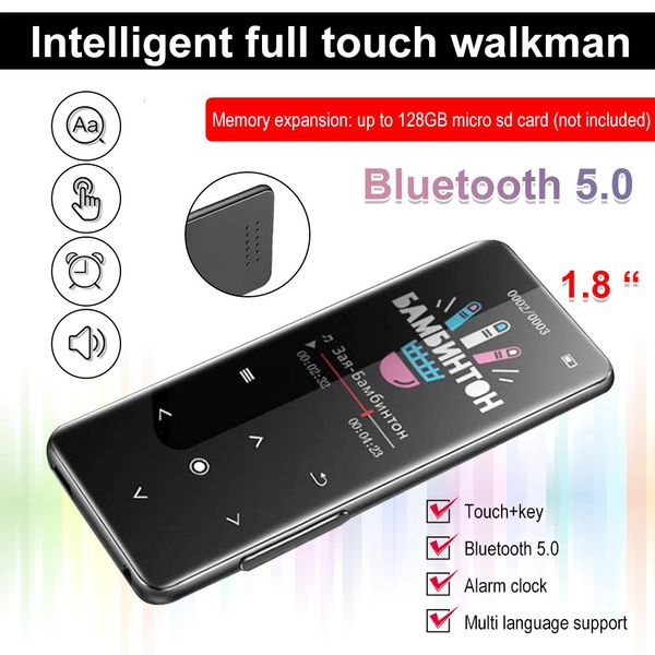 Lecteurs MP3 MP4 A20 MP5 lecteur de musique Bluetooth 52 Ser micro touche tactile FM R enregistreur vidéo jouer Ebook HIFI métal Walkman 231030