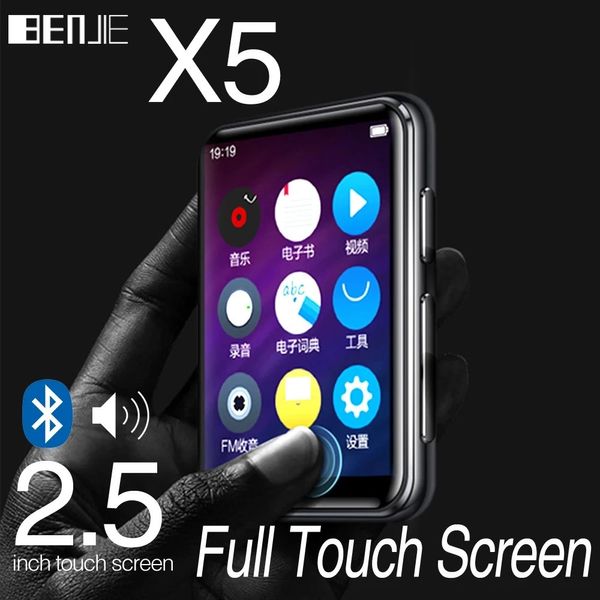 Reproductores MP3 MP4 Benjie X5 Bluetooth 50 Reproductor Altavoz incorporado Full HD Pantalla táctil a color de 25 pulgadas Música sin pérdidas Reproductor de música HIFI 231030