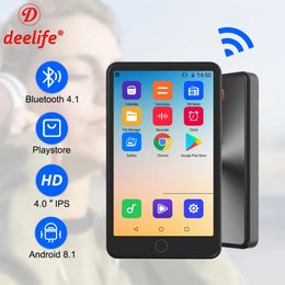 MP3 MP4-spelers Deelife-speler met WiFi en Bluetooth Volledig touchscreen Android MP 4 Music Play ondersteunt Hebreeuws 231030