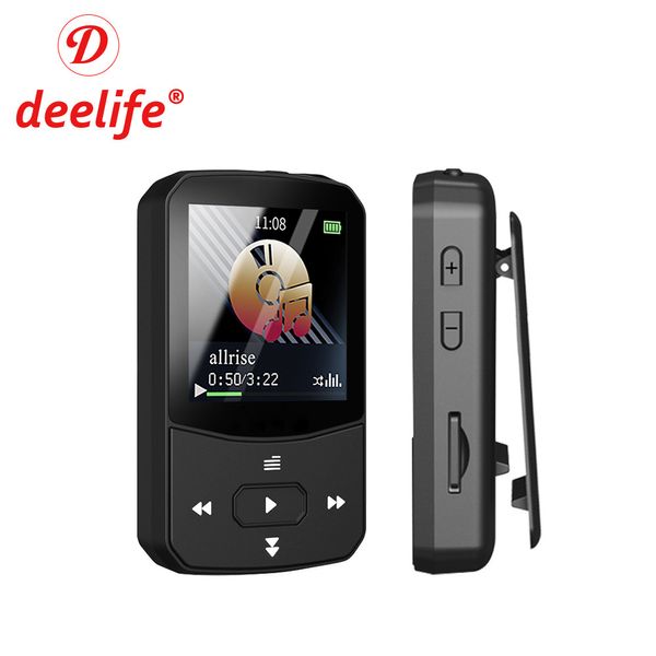 MP3 MP4 Joueurs DeeLife Sport Bluetooth Player pour courir avec la musique Play Padre Portable Clip Petomètre FM Radio TF Enregistrement MINI MP 3 230331