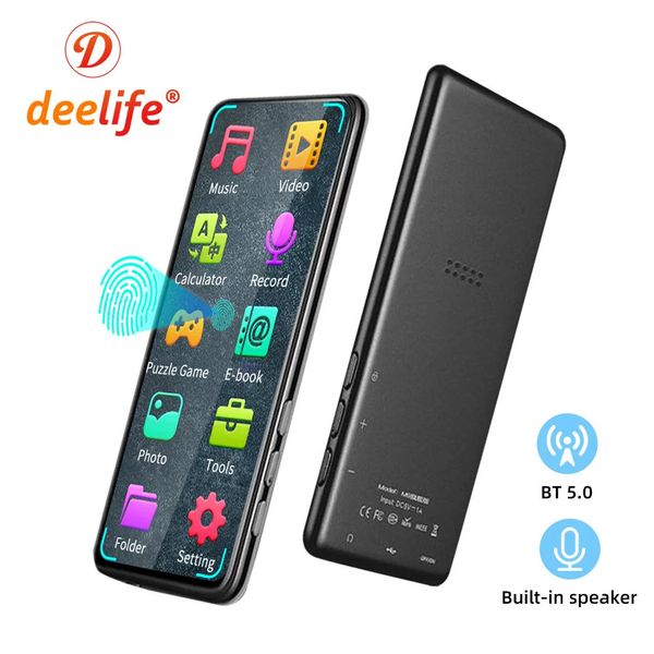Lecteurs MP3 MP4 Deelife avec écran tactile lecteur MP 4 Bluetooth 50 musique prend en charge l'hébreu 231030
