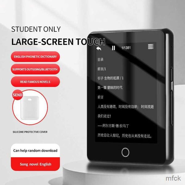 Reproductores MP3 MP4 Pantalla Completa De Metal Reproductor De Música Mp3 De 3.0 Pulgadas Bluetooth 5.0 Reproducción Externa Walkman Portátil Pequeño Pantalla Táctil Mp4/fm/e-book/re