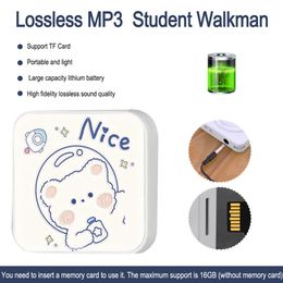 MP3 MP4-spelers Mini Cartoon Patroon Muziekspeler Student Sport Running Walkman met USB-kabel Hoofdtelefoon 231117