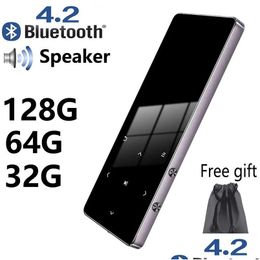 Reproductores Mp3 Mp4 Reproductor Bluetooth de metal original 8 GB 16 GB 32 GB 64 GB Música Tecla táctil Radio FM Reproducción de vídeo Ebook HiFi Walkman 231030 D Dhoql
