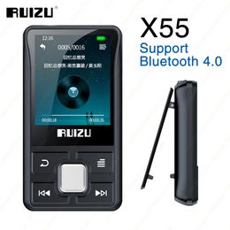 Lecteurs MP3 MP4 RUIZU X55 Clip Sport Bluetooth 8 Go Mini avec support d'écran Carte TF Enregistrement FM EBook Horloge Podomètre Musique 230331