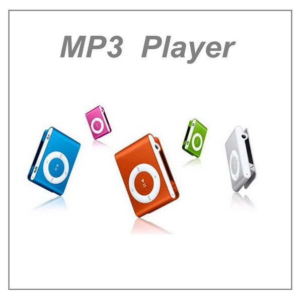 Reproductor de Mp3 La radio con clip metálico admite letras de tarjeta micro SD TF con cable de datos para auriculares