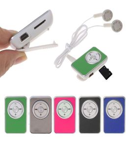 MP4-spelers Mini Clip Muziekmedia MP3-speler Ondersteuning TF-kaart met oortelefoon USB-kabel1589660