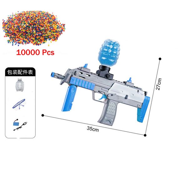 Pistola de agua MP7, lanzador de tiro automático eléctrico, Armas para adultos y niños, regalos de cumpleaños