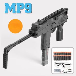 Mp9 jouet pistolets électriques mousse fléchette blaster pistolet pistolet doux mitraillement pistolets automatique armas pour adultes garçons enfants jeux de plein air