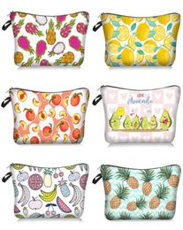 MPB014 Impression 3D fruit pastèque dame sac cosmétique mode voyage sac de maquillage organisateur trousse de maquillage pochette de rangement Kit de beauté boîte W1180832