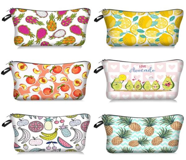 MPB014 Impression 3D fruit pastèque dame sac cosmétique mode voyage sac de maquillage organisateur trousse de maquillage pochette de rangement Kit de beauté boîte W1223716