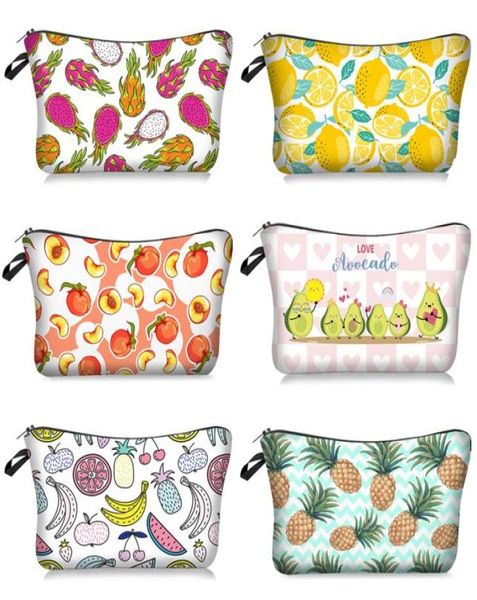 MPB014 Impression 3D fruit pastèque dame sac cosmétique mode voyage sac de maquillage organisateur trousse de maquillage pochette de rangement Kit de beauté boîte W1180832