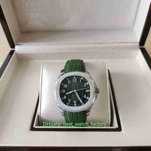 MPF Maker Montres pour hommes 40 mm Aquanaut 5167 Bandes de caoutchouc en verre saphir vert olive Mouvement CAL.324SC Montre automatique mécanique transparente Montres pour hommes