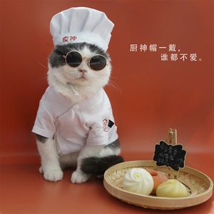 MPK Serie Kattenkostuums Kattenkleding Chef-kostuum Lente en Herfst Dun Anti-Haaruitval Ook geschikt voor honden A4814 240130