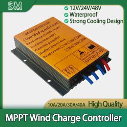 MPPT PWM Laadcontroller 12V/24V Auto 48V 10A-40A Windturbine Generator Water Proof Regulator Rectificator Factory Prijs