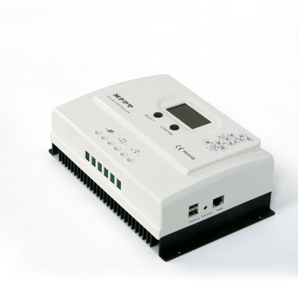 Controlador de carga solar MPPT 15A/20A/30A/40A/50A, DC12V/24V Reconocimiento automático, con diferencia RS485. (WIFI opcional)