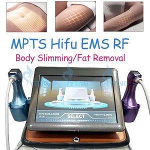 MPTS 10D Hifu Lichaam Vermagering Machine Hoge Intensiteit Gericht Echografie EMS RF Vetverlies Cellulitis Vermindering