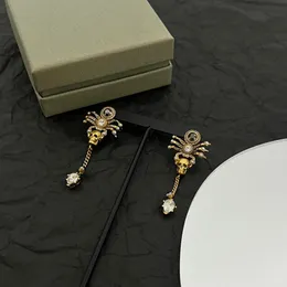 MQ Boucles d'oreilles créateur de crâne pour femme compteur le plus élevé Matériaux avancés pour homme 5A T0P plaqué or 18 carats bijoux de créateur de marque cadeau exquis avec boîte 004