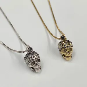 MQ collar diseñador de calavera para mujer contador más alto Materiales avanzados para hombre 5A T0P Regalo chapado en oro de 18 quilates para novia joyería de diseñador de marca con caja 007