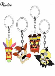 MQCHUN CRASH Bandicoot Game Key Chains for Men Women Cosplay Dog Keychain Male anime sieraden Key Houders Keyring Souvenir14637090