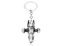 MQChun Movie Firefly Serenity Replica HD Space Ship Metal Keyring Keychain Spacecraft Alloy Key Chain Sieraden voor Men2091165