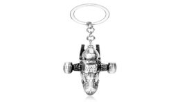 MQCHUN Movie Firefly Serenity Replica HD Space Ship Metal Keyring Keychain Spacecraft Alloy Key Chain Chain pour Men6520413