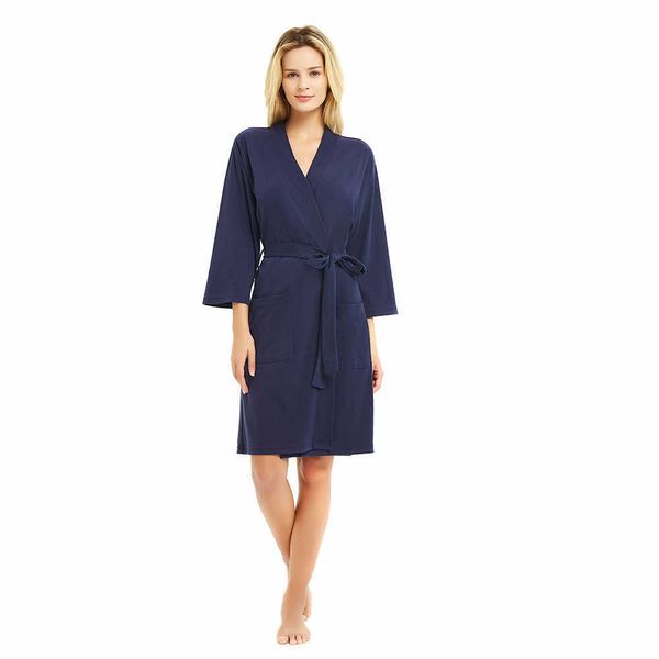 MQF Organic 100% coton robes nocturnes pour femme lisse douce légère légère durable kimono robe pyjamas peignoir dames