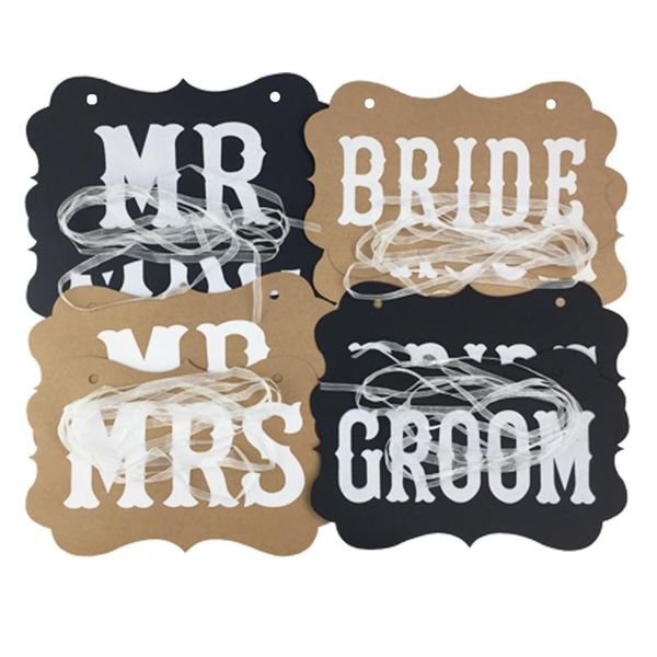 Mr et Mrs Photo Props Mr et Mrs Chair Signs Bride and Groom Signs Décorations de mariage Décor de mariage unique