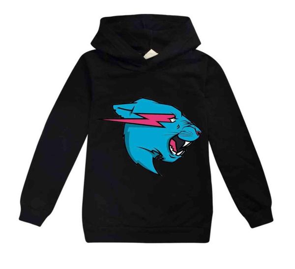 Mr Beast Lightning Cat Anime sweats à capuche mode dessin animé imprimé sweat à manches longues enfants à capuche unisexe Streetwear G10283318879