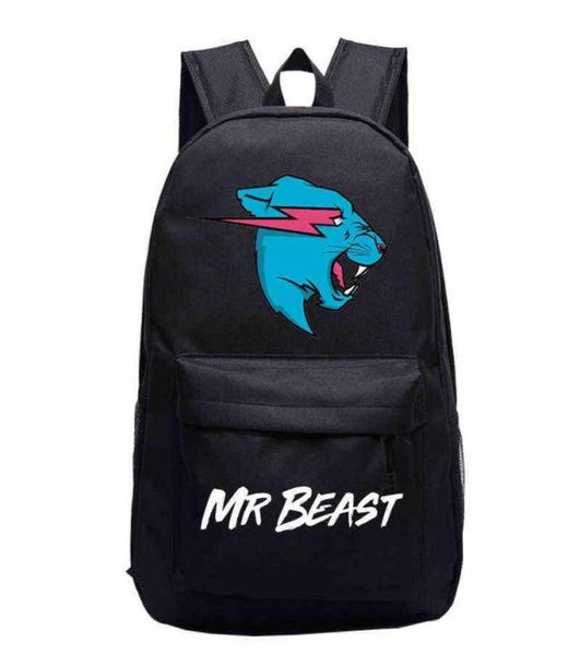 Mr Beast Lightning Cat Backpack for Boys Girls Cartoon Bookbag pour les élèves des écoles à sac à dos de voyage Bagpacks ordinateur portable Mochila4201775