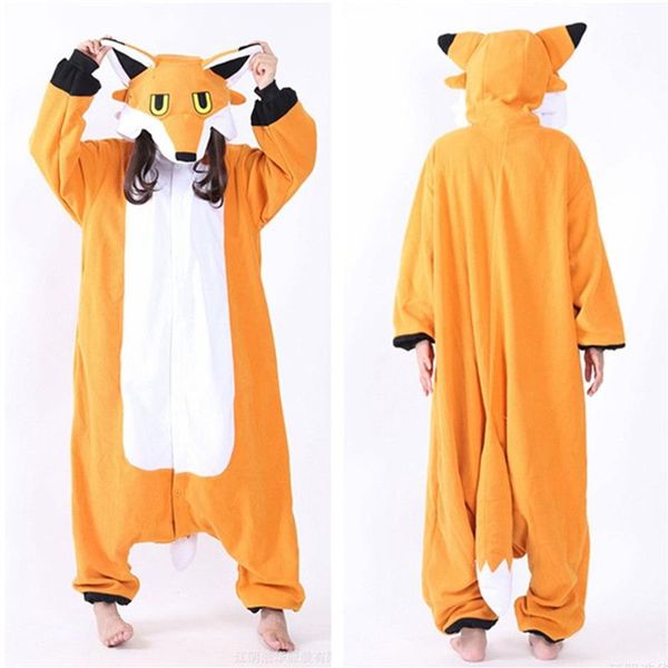 Costumes de Cosplay Mr Fox, pyjama Kigurumi, combinaison à capuche pour adultes, barboteuse pour Halloween Mardi Gras Carnival219x