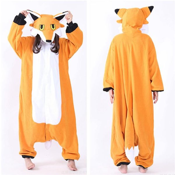 Mr Fox Cosplay Costumes Onesie Pyjamas Kigurumi Combinaison Hoodies Adultes Barboteuse Pour Halloween Mardi Gras Carnival259r