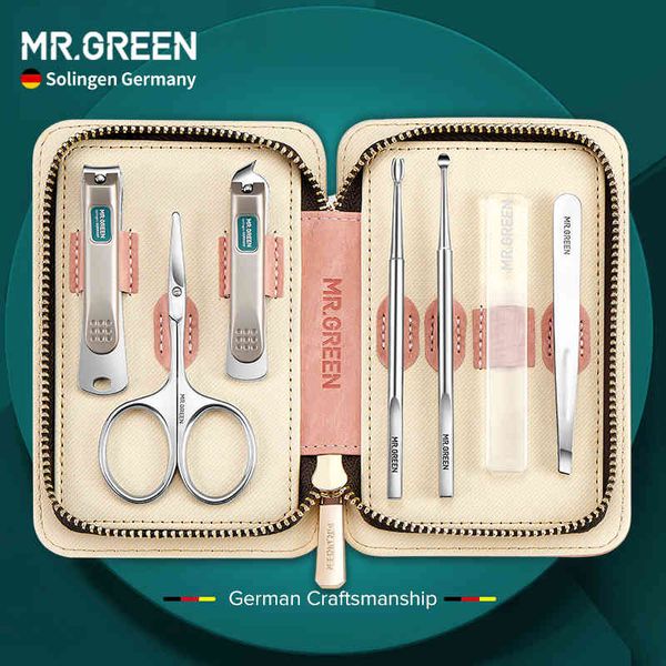 MR.GREEN Kit Pédicure Manucure En Acier Inoxydable Clipper Cutter Set Toilettage Coffret Cadeau Nail Art Professionnel Portable