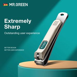 MR.GREEN Nail Clippers Stainless Steel Curved blade Clipper Fingernail Scissors Cutter Manicure tools trimmer with nail files 240119