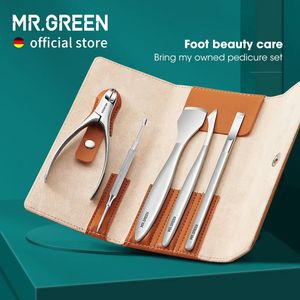 Mr Green Pedicure Knife Set Professional Incrown Onelail Foot Care Tools Tools en acier inoxydable Nippers Clipper Remover Kit 231220