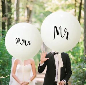 Mr Mrs Ballon Grote 36 inch Ronde Latex Party Ballonnen Valentijnsdag Bruiloft Bachelorette Feestelijke Decor levert SN2800