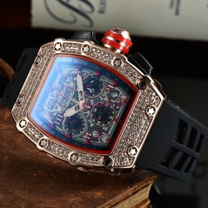 Mr Wholesale Fashion Watch roestvrij staal All Dial Working Hour Meter Designer Quartz Sport Sport Clock Watch