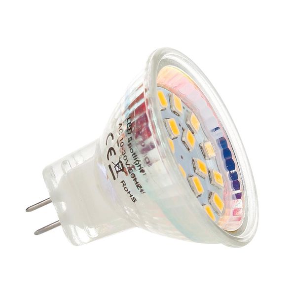 MR11 GU4 Mini ampoules de projecteur LED 12V 24V 2835 SMD 2W 3W 12LEDs 18LEDs Lampe blanche chaude et froide brillante Remplacer la lumière halogène 10W 20W