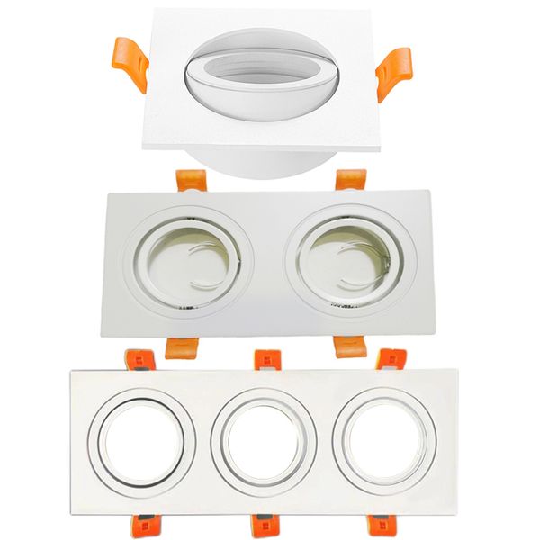 Accesorios de iluminación MR16 Soporte para copa Soportes para focos Anillo frontal Lámpara GU10 Soporte para tazas Anillo frontal de aluminio para automóvil Soporte para luz de techo integrado crestech168