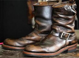 MRCAVE BOOTS MEN MEN 48 PU Cuir Pu High Equestrian Mency Men Boots Boots High Fashion Brottes Tactical Boots 2011272272337