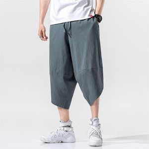 MrGB Drop été coton Harem pantalon hommes décontracté Hip Hop pantalon croix Bloomers mollet longueur pantalon Joggers Streetwear 211119