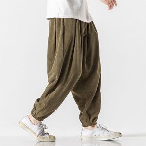 MrGoldenbowl Herfst heren broek Japanse stijl broek rechte harem Koreaanse man losse enkellange 210715